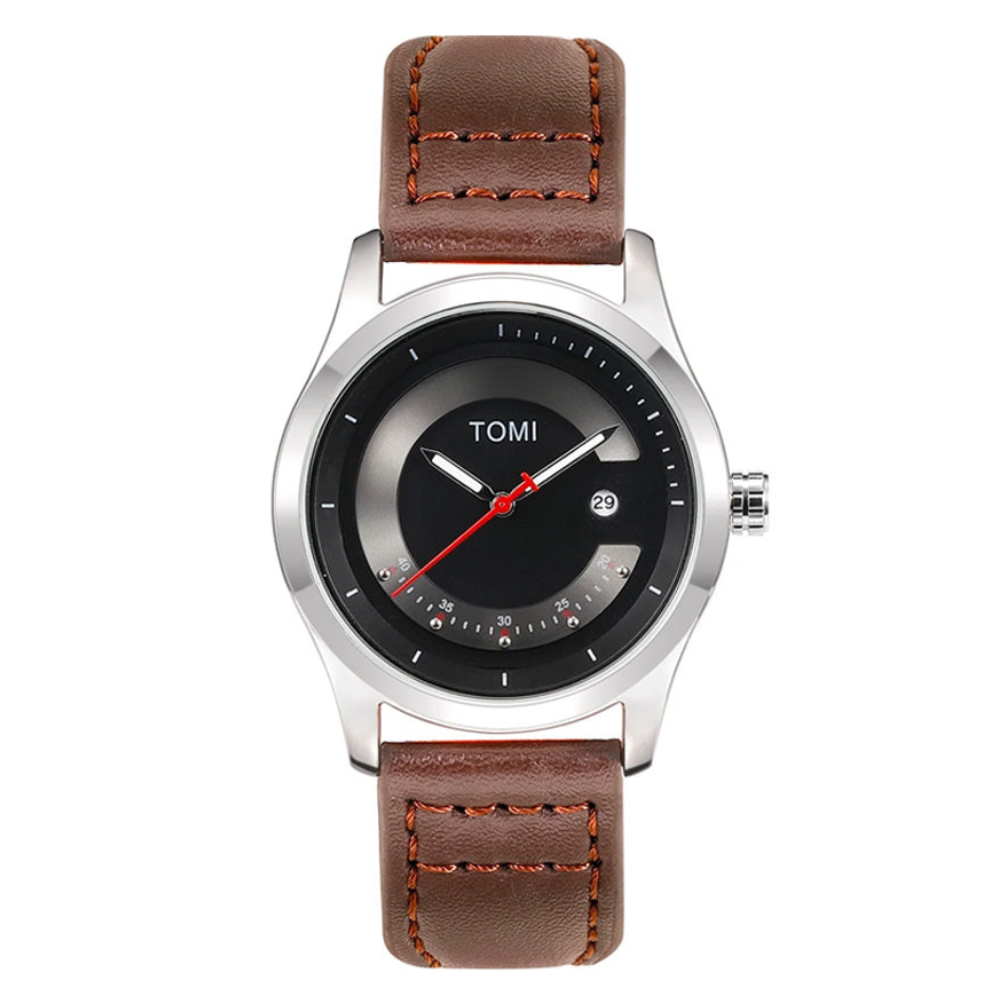 TOMI T-099 Original Men’s Watch with Round Dial and Date Display