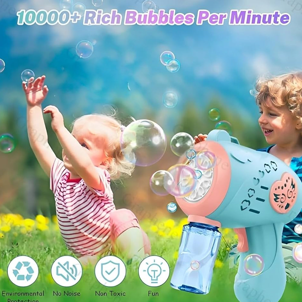 Electric Bubble Machine with LED Light For Kids