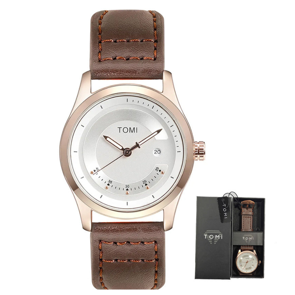 TOMI T-099 Original Men’s Watch with Round Dial and Date Display
