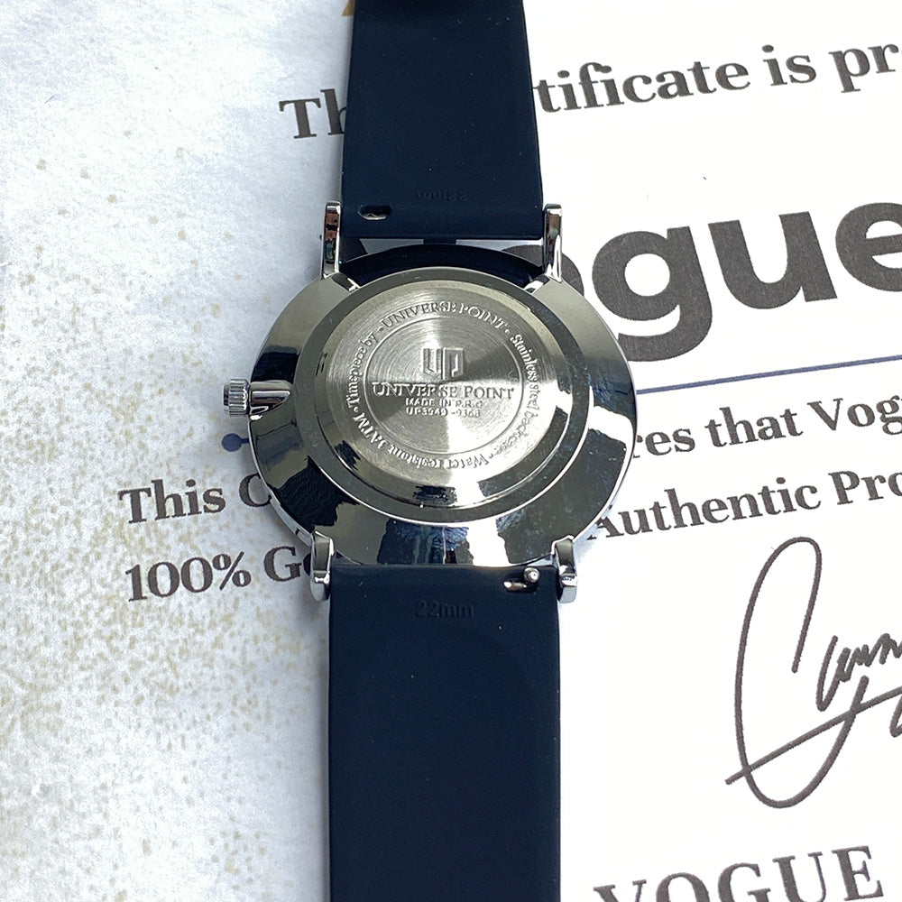 Universe Point Magnetic Lock and Silicone Strap Watch For Men
