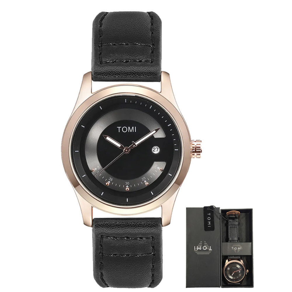 TOMI T-099 Original Men’s Watch with Round Dial and Date Display