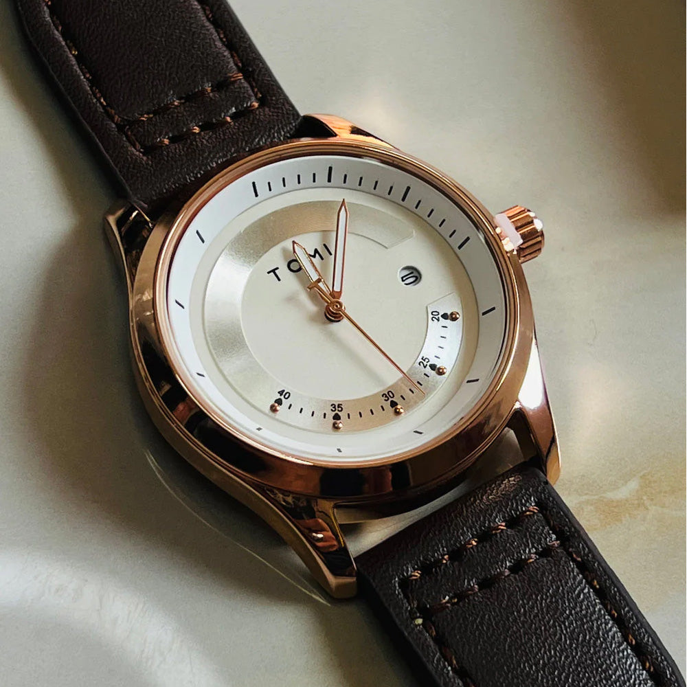 TOMI T-099 Original Men’s Watch with Round Dial and Date Display