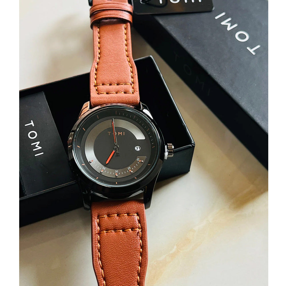 TOMI T-099 Original Men’s Watch with Round Dial and Date Display