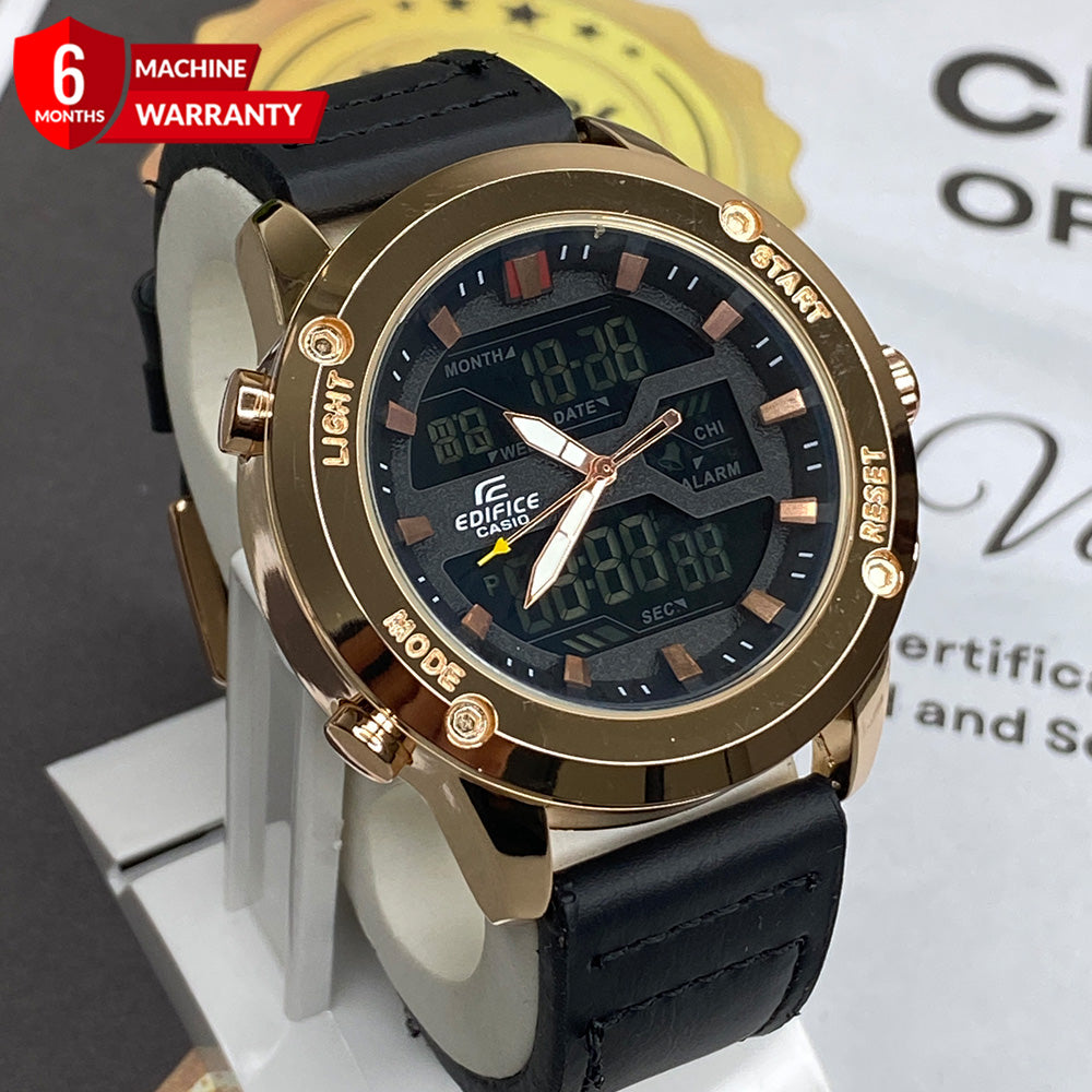 EDF-3689 Dual Time Analog & Digital Straps Watch for Men