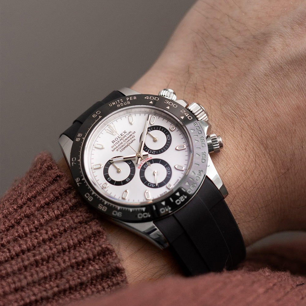Luxury Chronograph Oyster Swiss-Made Watch with Silicone Straps & Timeless Design