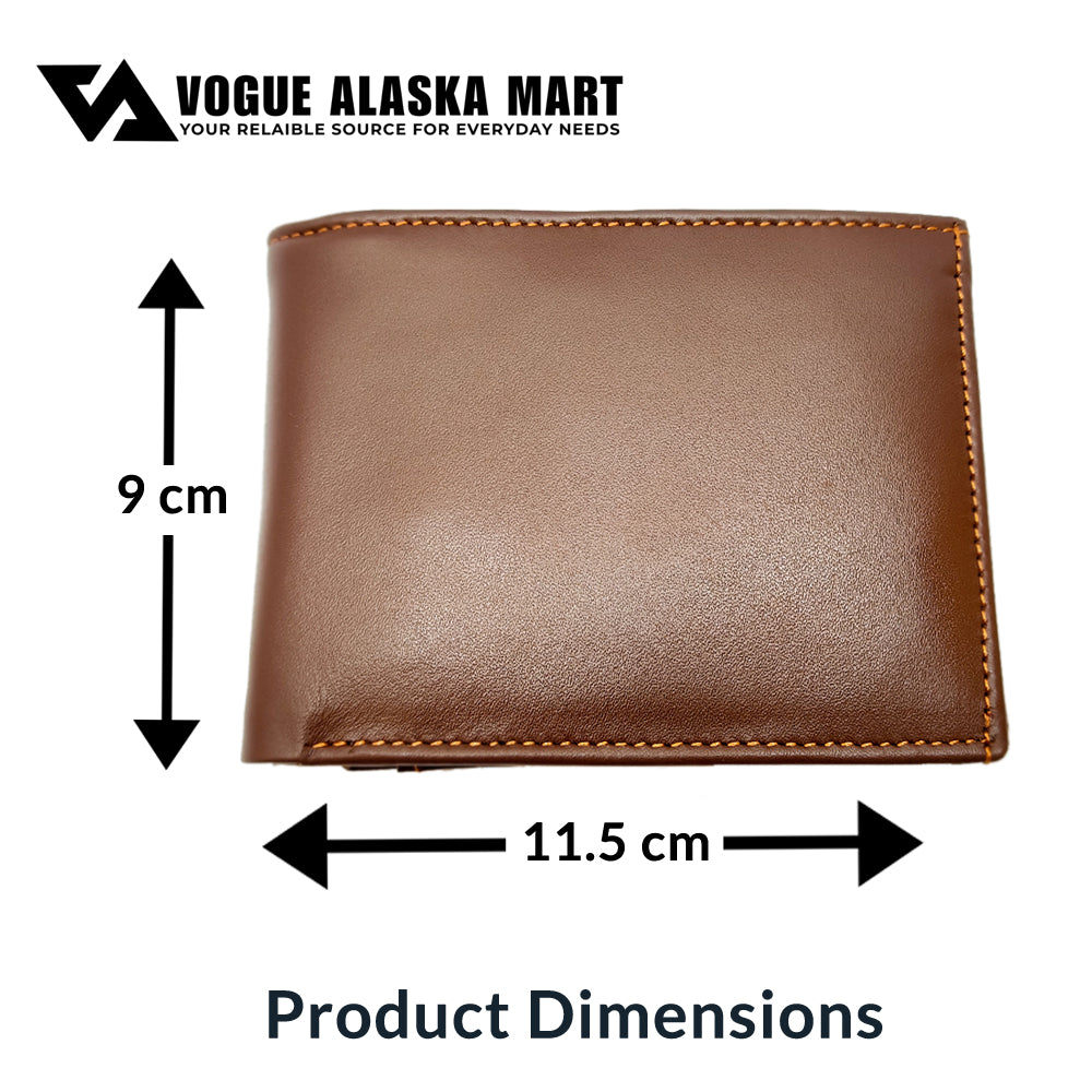 Men’s Fashion Bifold Wallet with Zipper Compartment & Multi-Card Slots