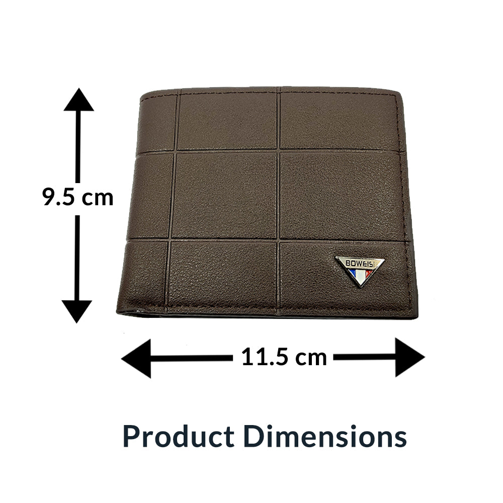 Men’s Wallet Multi Card Bifold Zipper Compartment Purse