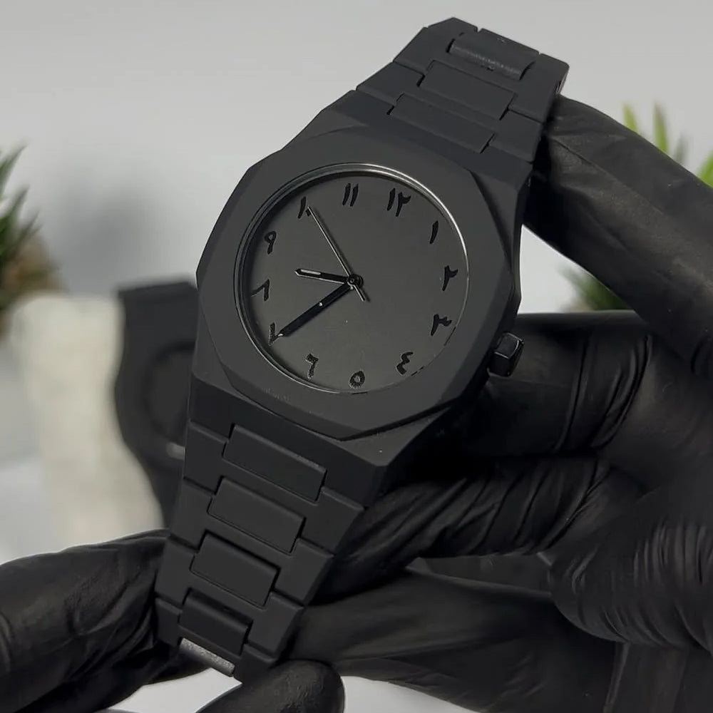 Original Aura Black Microfibre Watch For Men