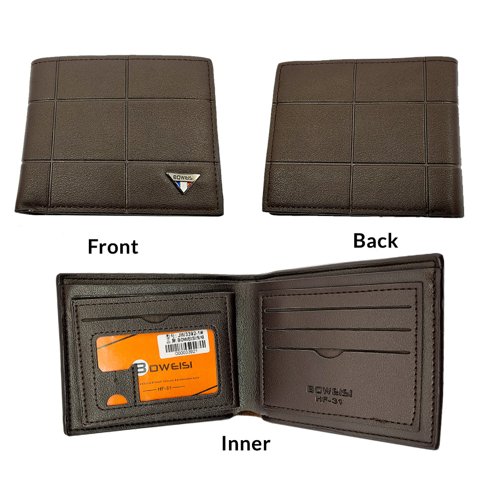 Men’s Wallet Multi Card Bifold Zipper Compartment Purse