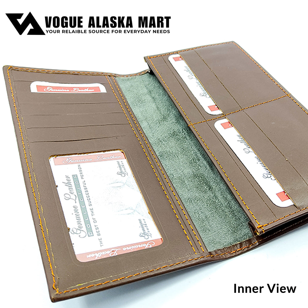 Men’s Premium Slim Long Wallet – Mobile Money & Card Holder