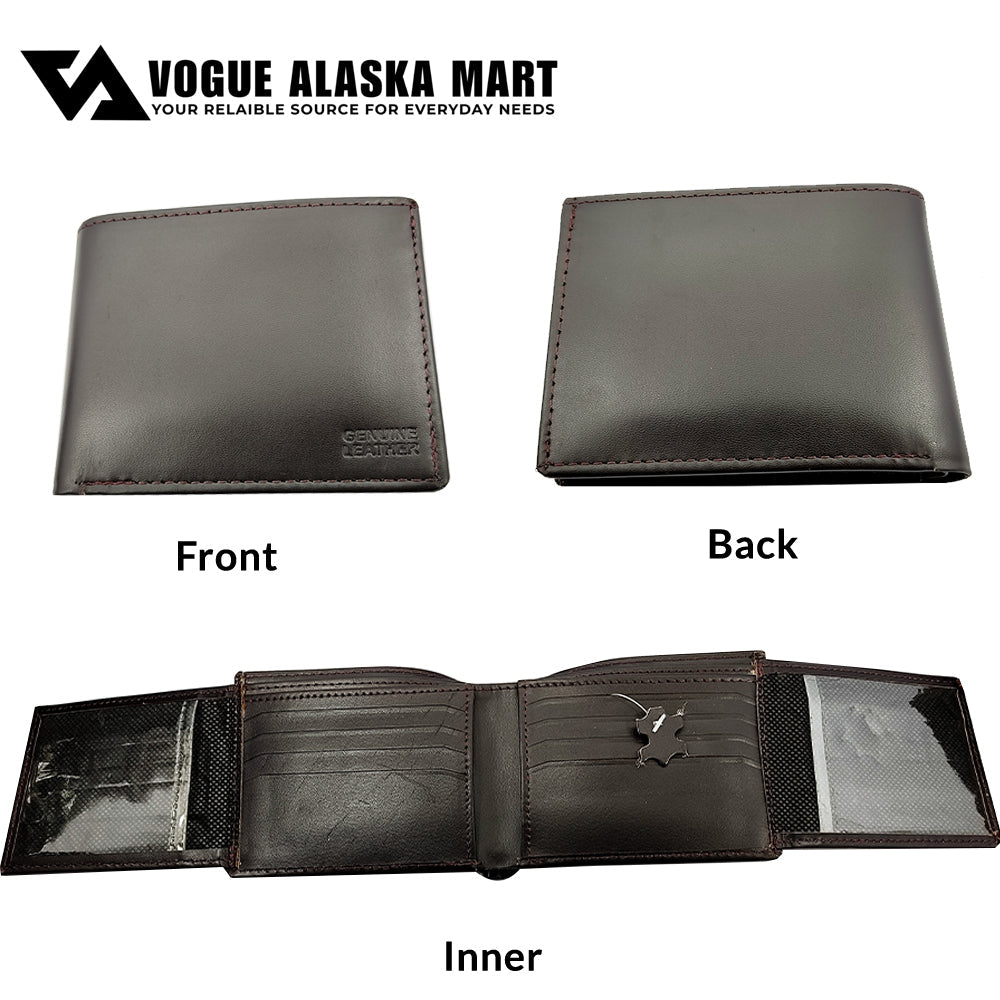 Slim Bifold Men’s Wallet with 16 Card Slots – Stylish & Compact Design