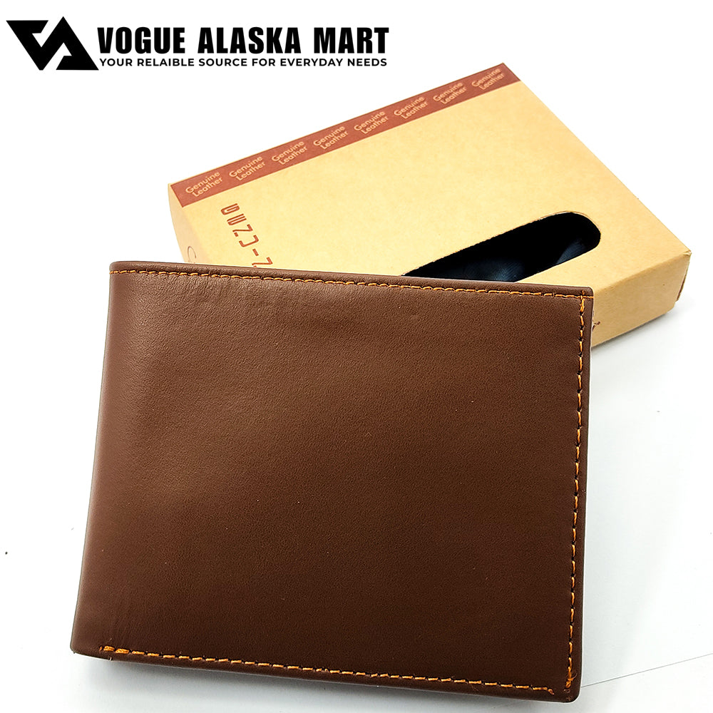 Men’s Fashion Bifold Wallet with Zipper Compartment & Multi-Card Slots