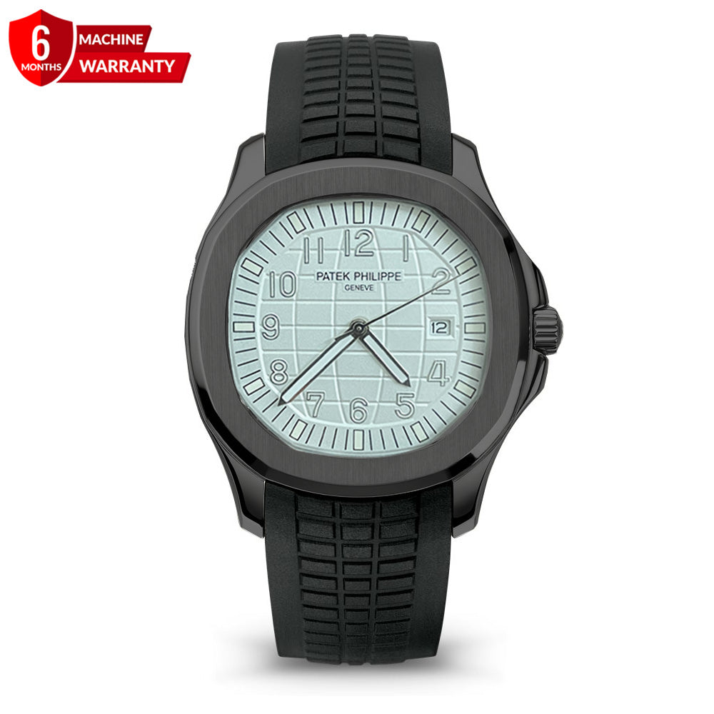 PP Silicone Strap Analog Watch with Date Display – Designed for Men