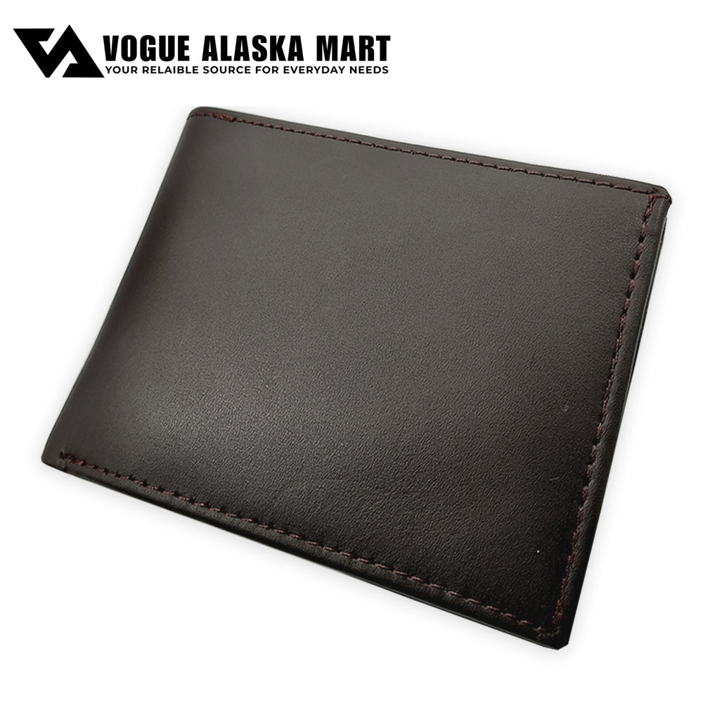 Men’s Fashion Bifold Wallet with Zipper Compartment & Multi-Card Slots