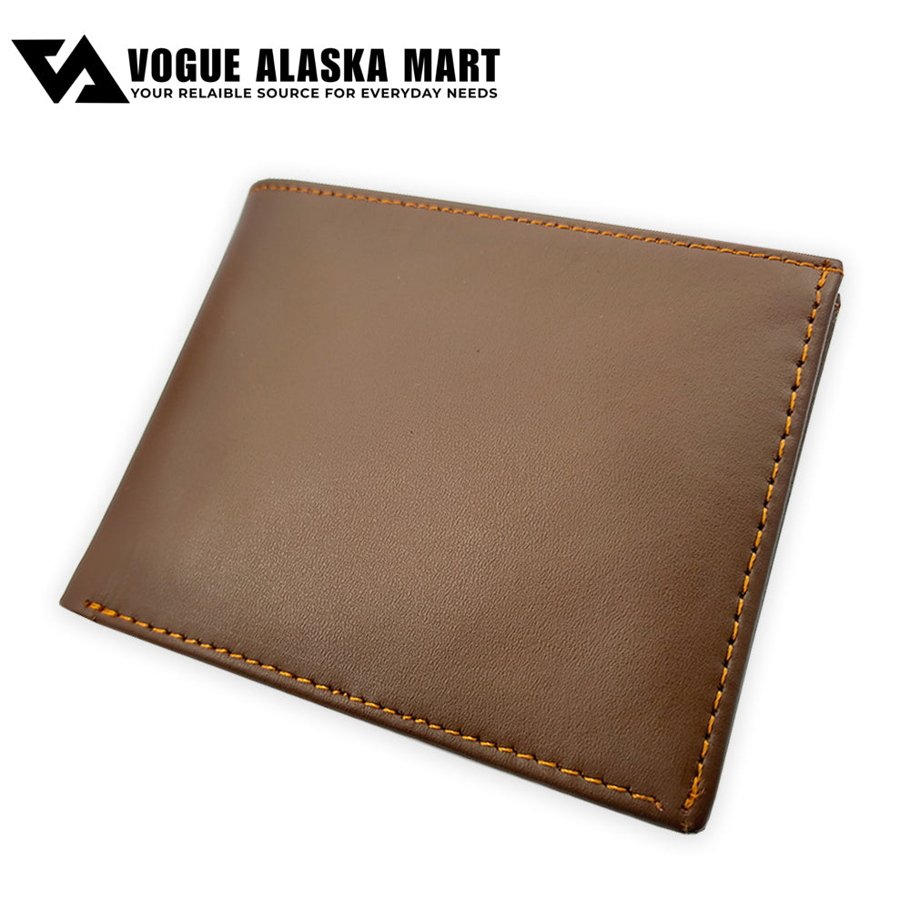 Men’s Fashion Bifold Wallet with Zipper Compartment & Multi-Card Slots