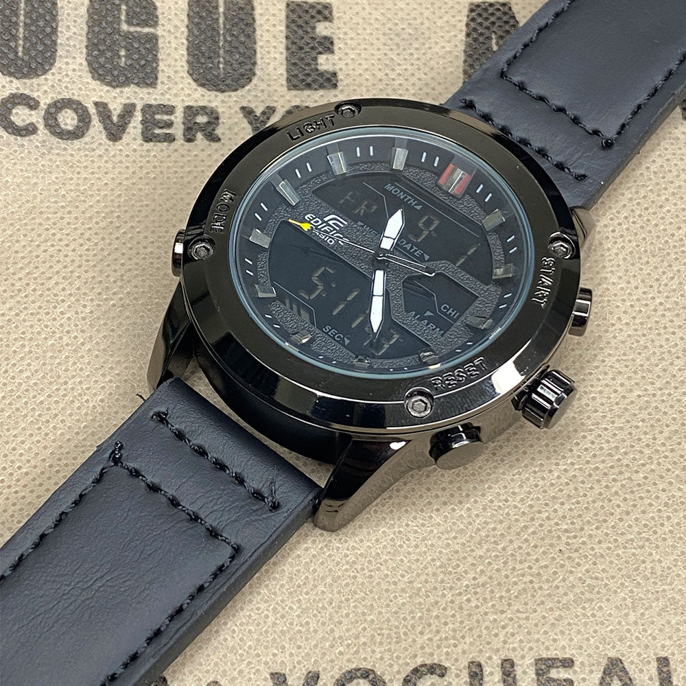 EDF-3689 Dual Time Analog & Digital Straps Watch for Men