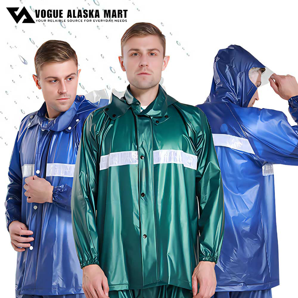 PVC 100% Waterproof Rainsuit ( Rain Coat + Trouser ) Barsati
