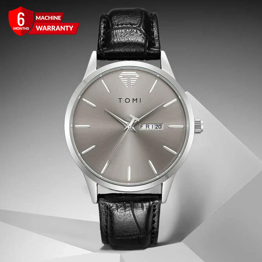 TOMI T-045 Original Straps Watch Date & Day Display  Quartz Movement For Men