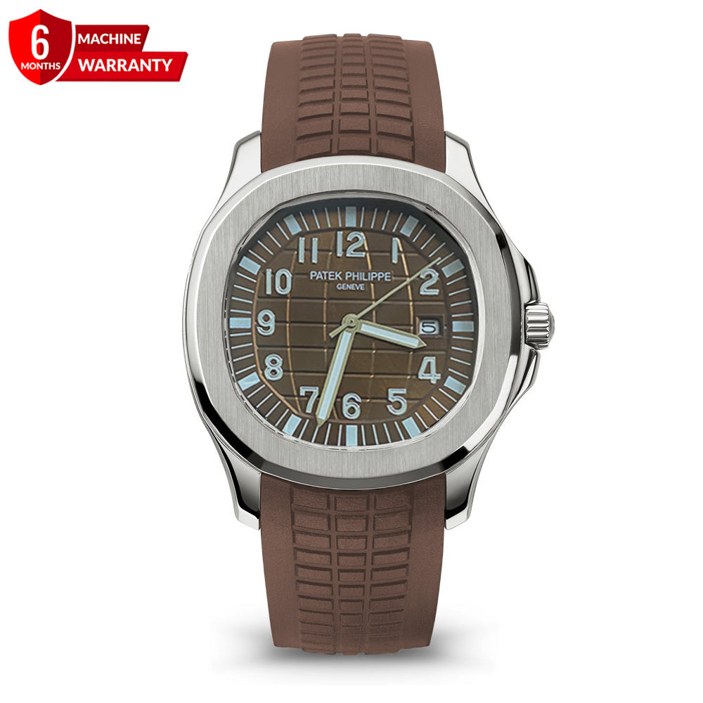 PP Silicone Strap Analog Watch with Date Display – Designed for Men