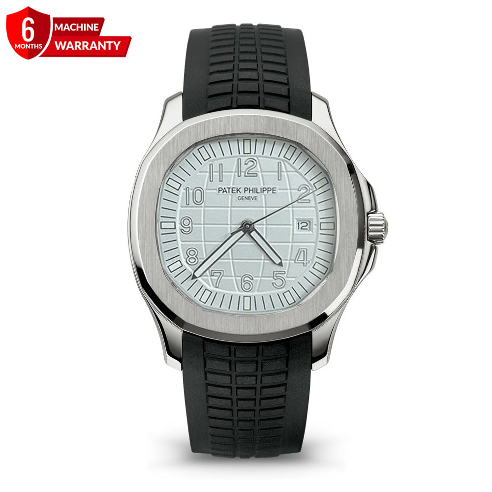 PP Silicone Strap Analog Watch with Date Display – Designed for Men