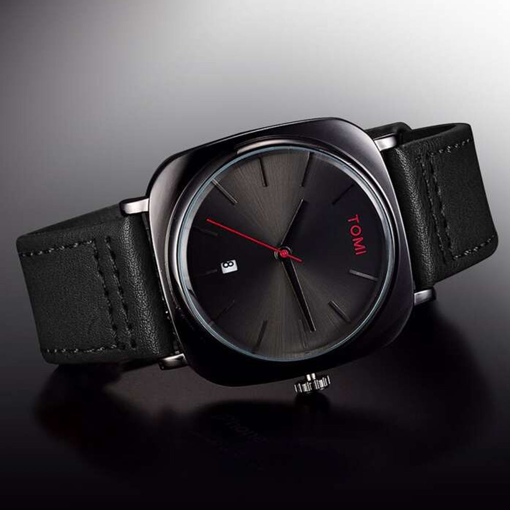 TOMI T-084 Quartz Date Business Class Strap Watch