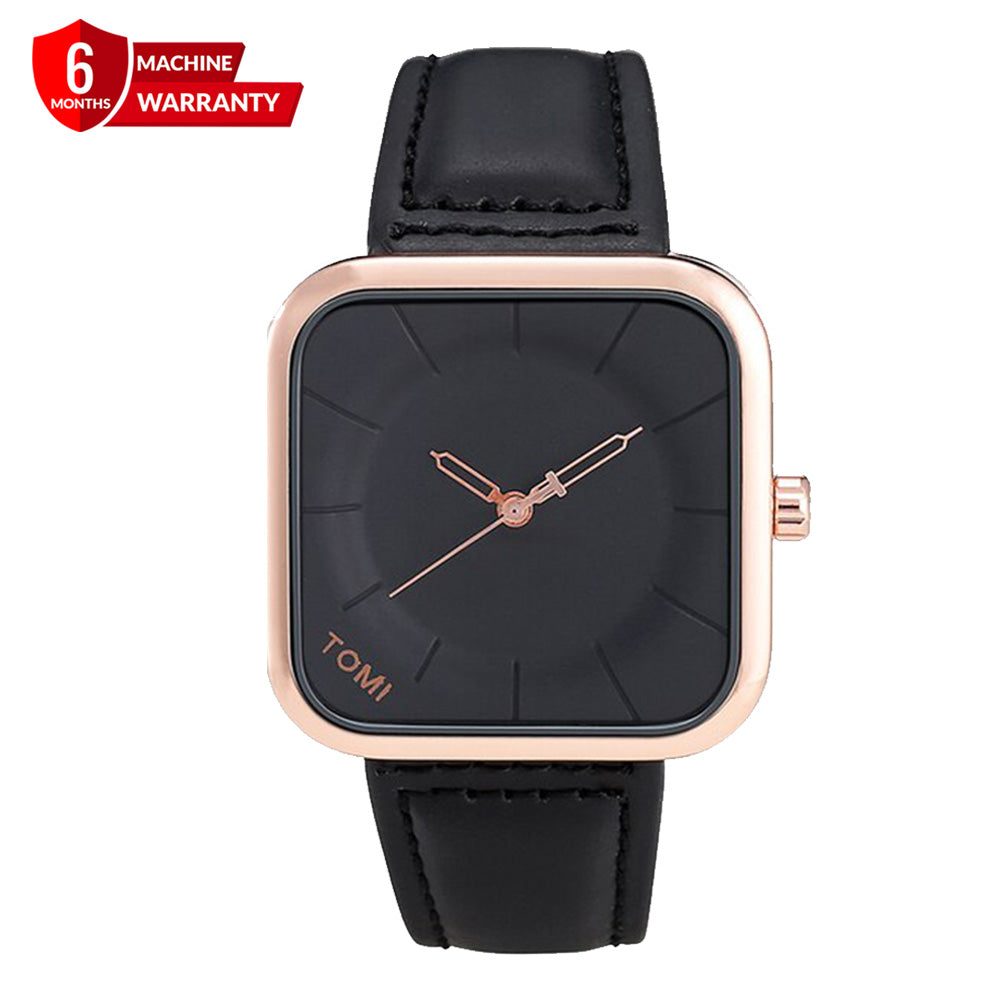 TOMI T093 Classic Square Dial Watch with Comfortable Straps for Men