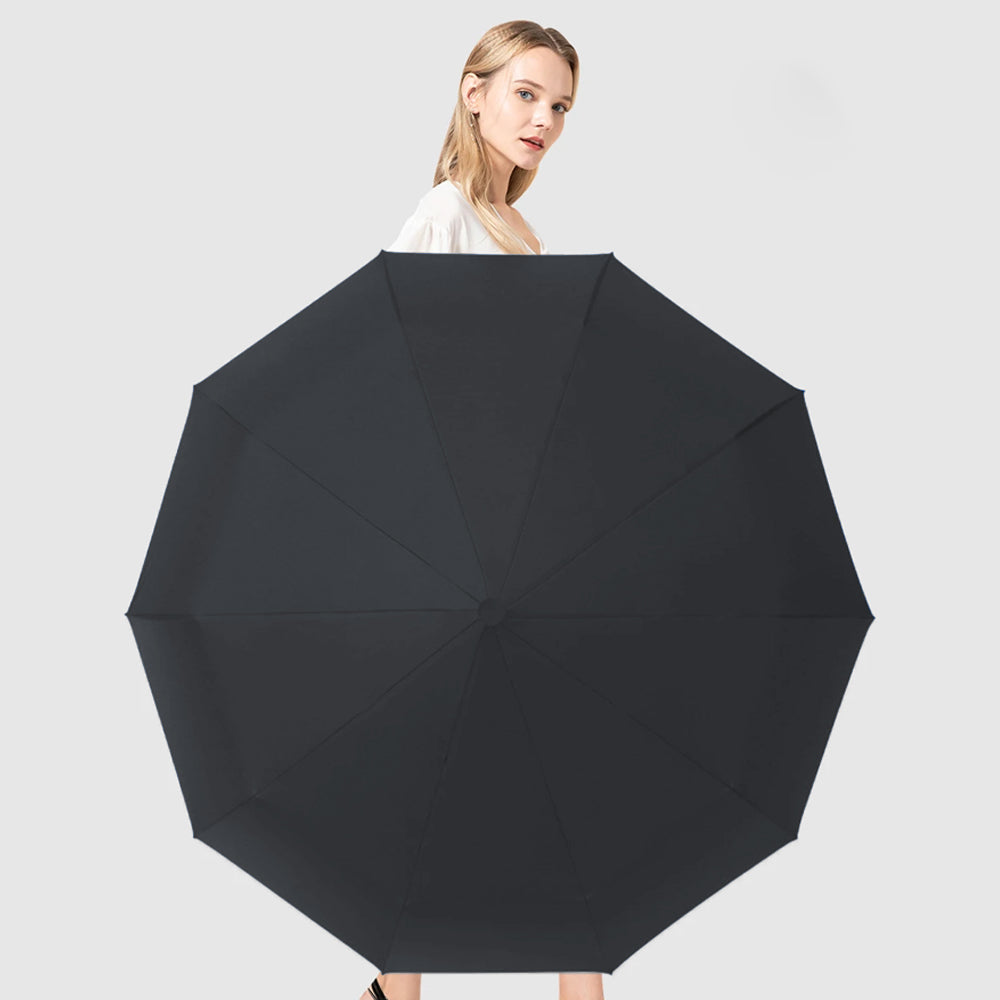Automatic Open & Close 10 Ribs Windproof Folding Umbrella